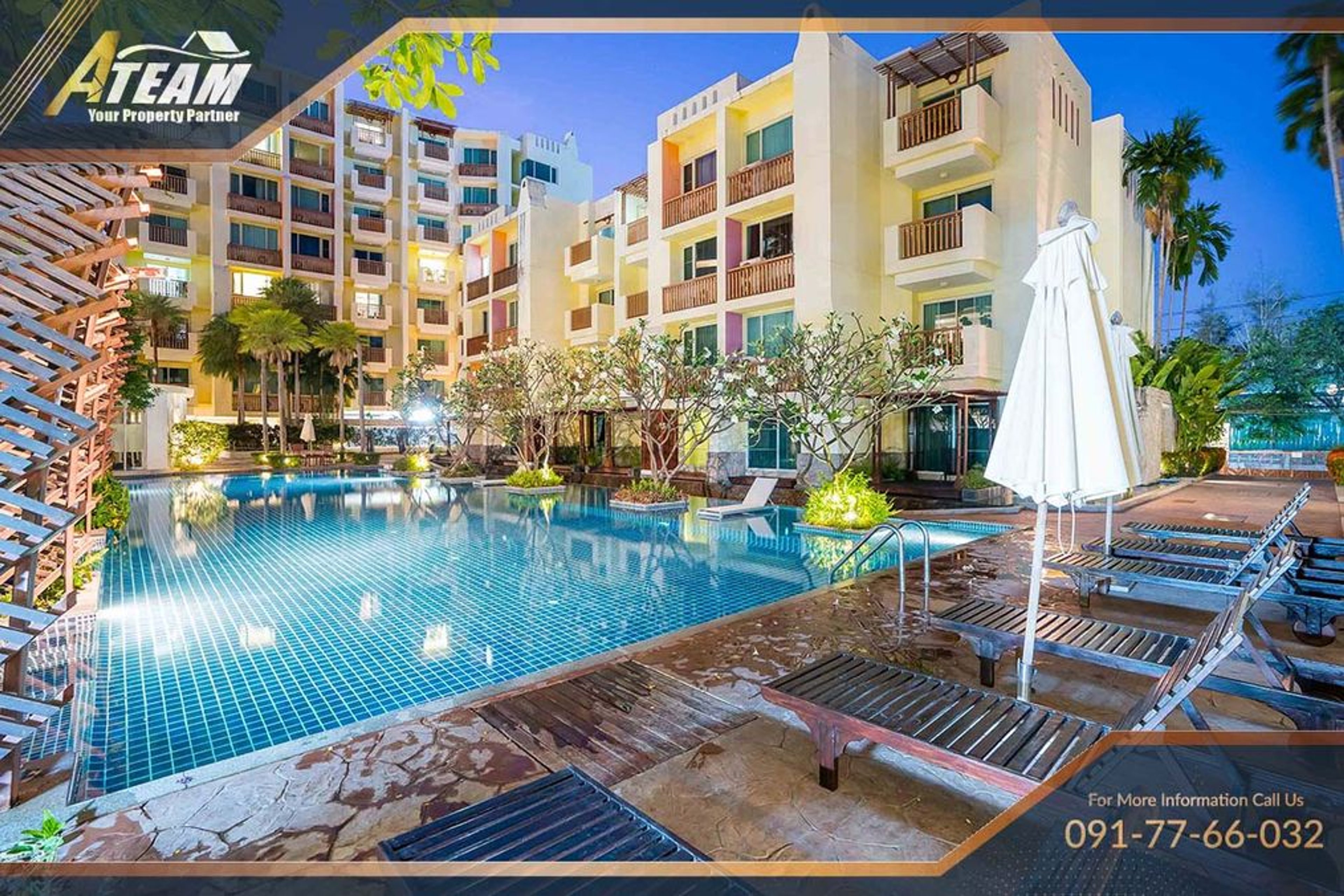 3-bedrooms 100 SQM Condo at Myconos (center Hua Hin) thumbnail 2