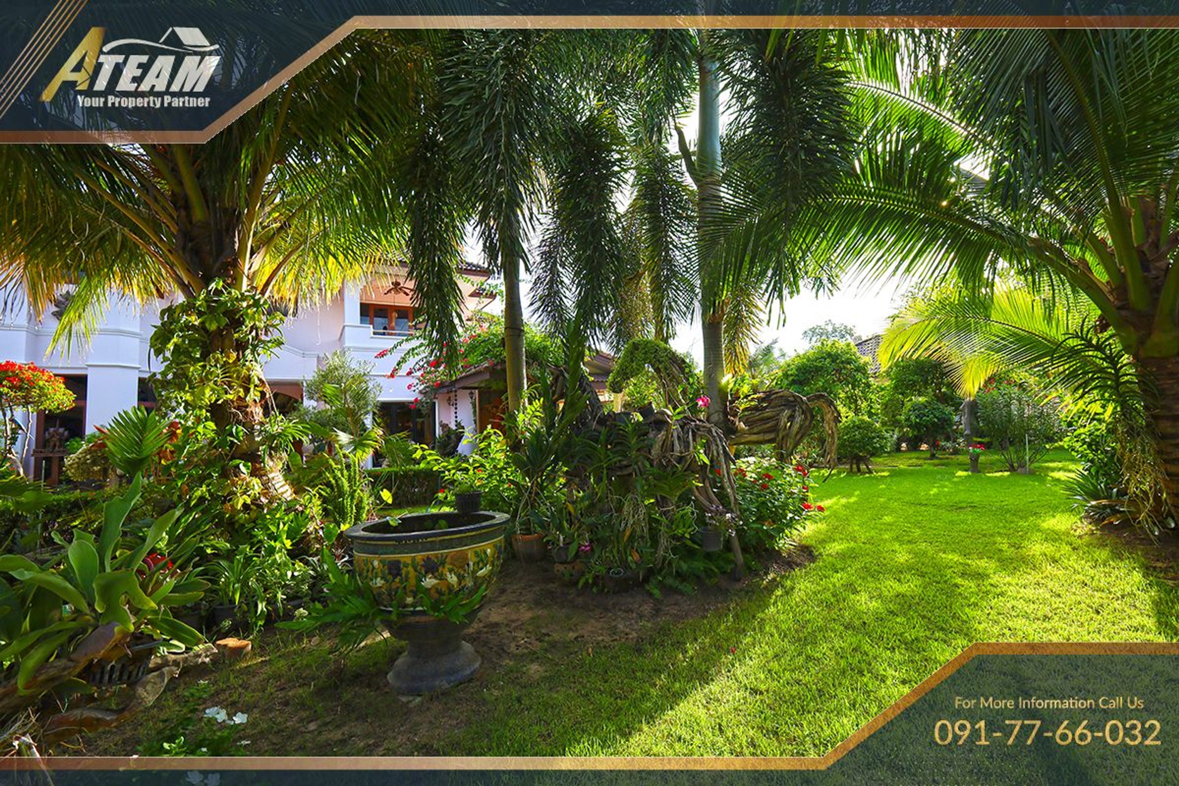 Unique Mansion on 1 Rai with incredible tropical  garden thumbnail 48
