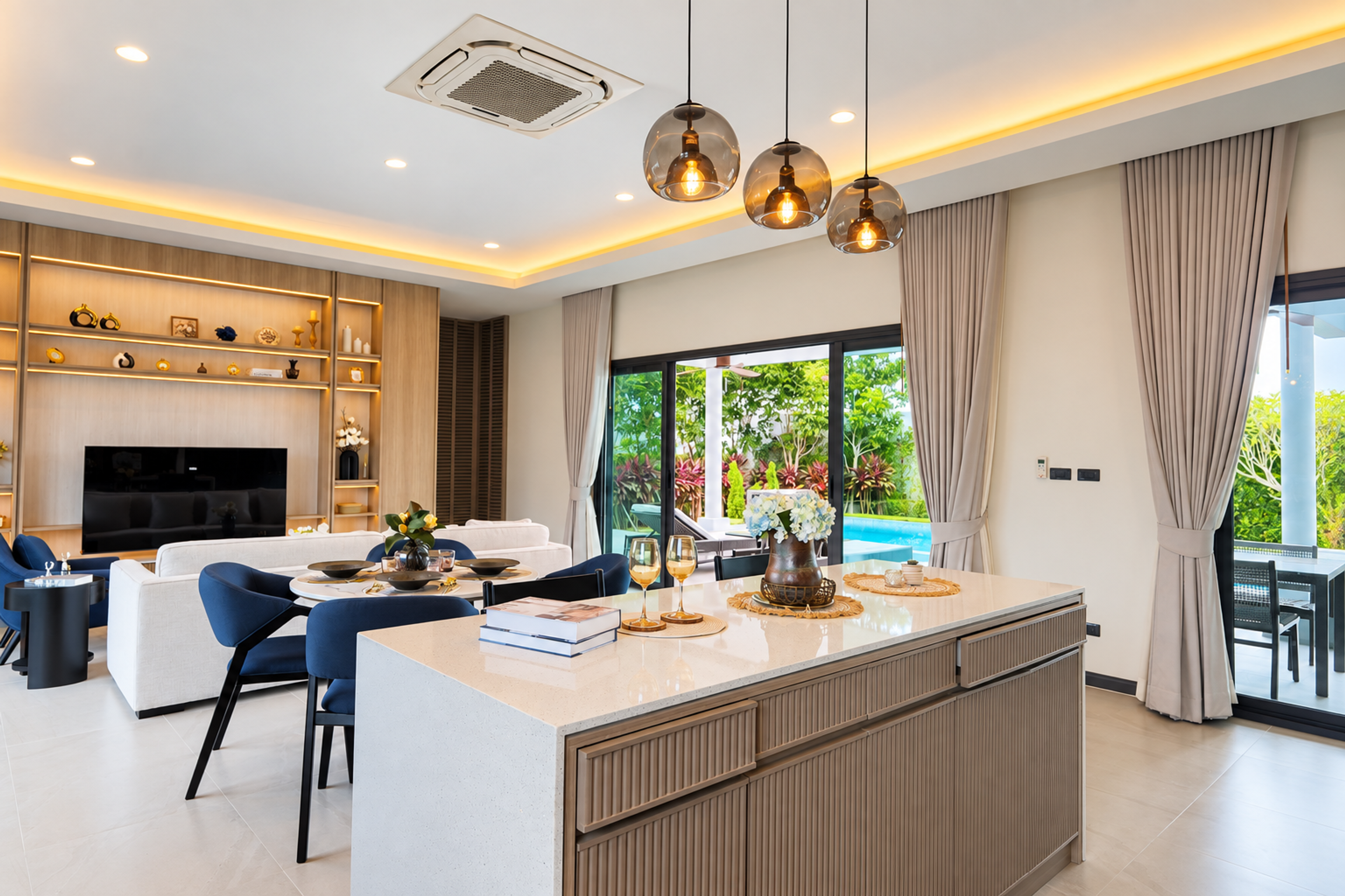 Villa spacieuse de 3 chambres à louer à Nantra Residence Hua Hin – 65 000 THB/mois