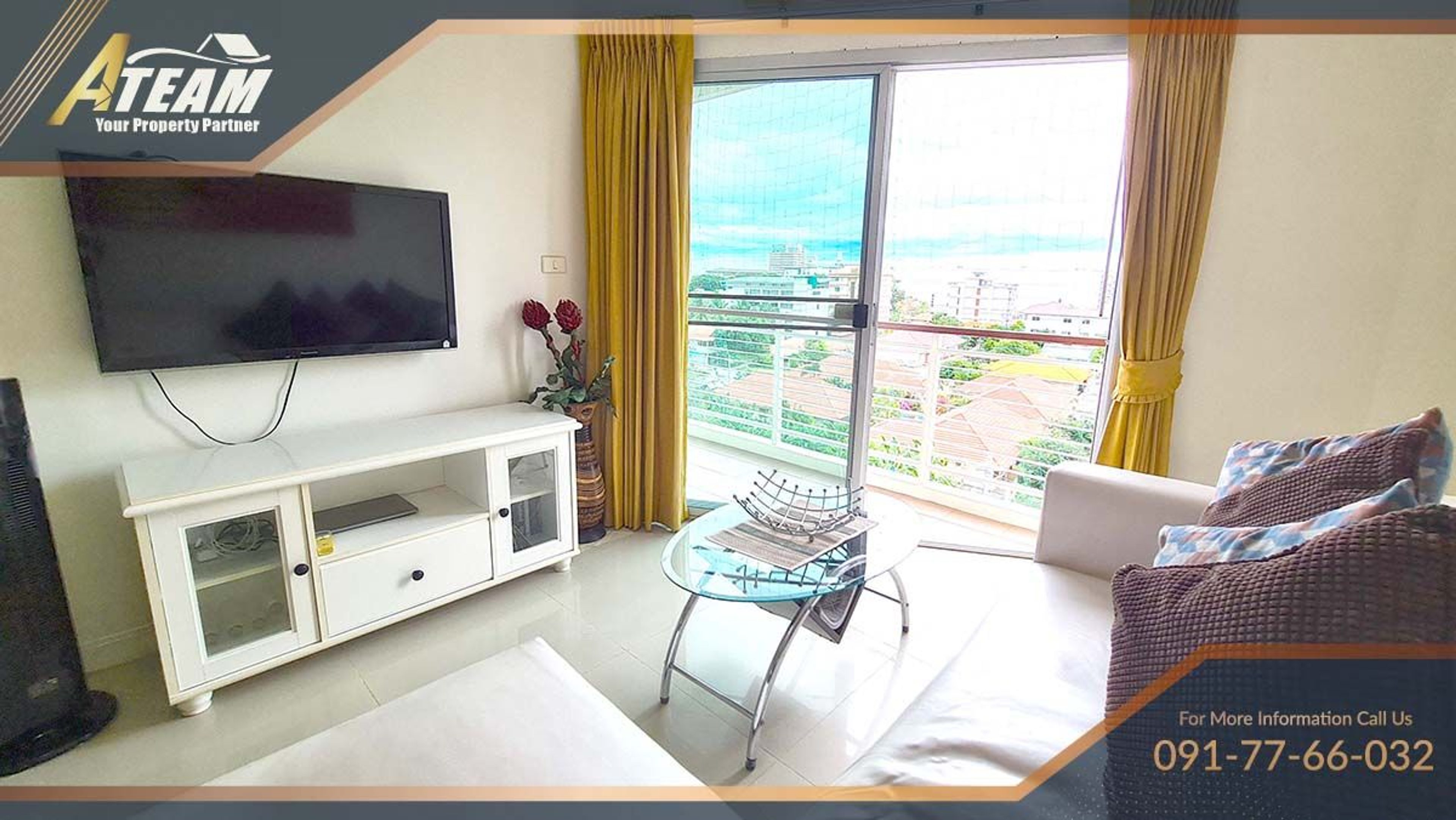1 bedroom sea view 43 SQM condo in Flamme tree right City center thumbnail 5