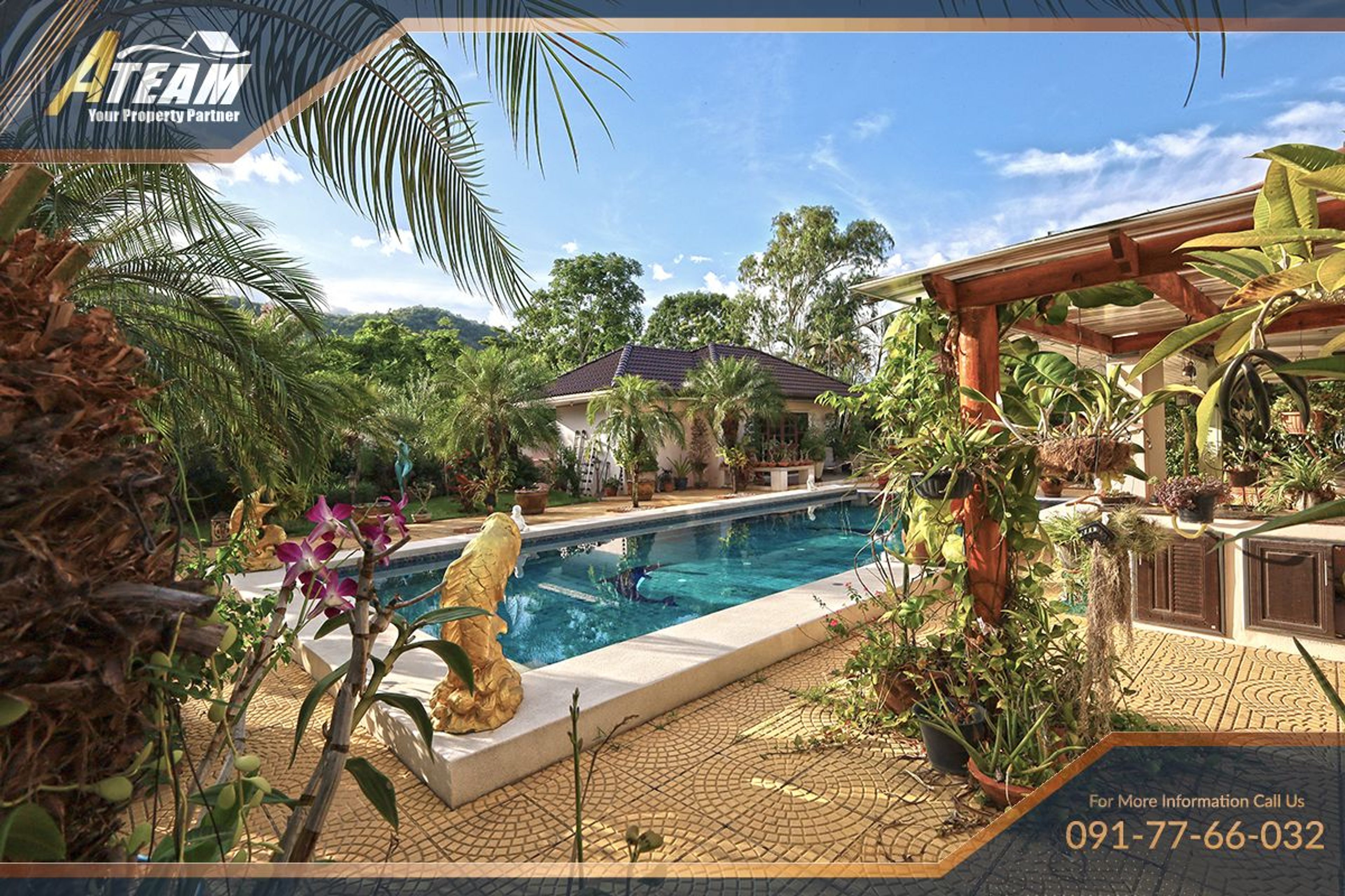 Unique Mansion on 1 Rai with incredible tropical  garden thumbnail 65
