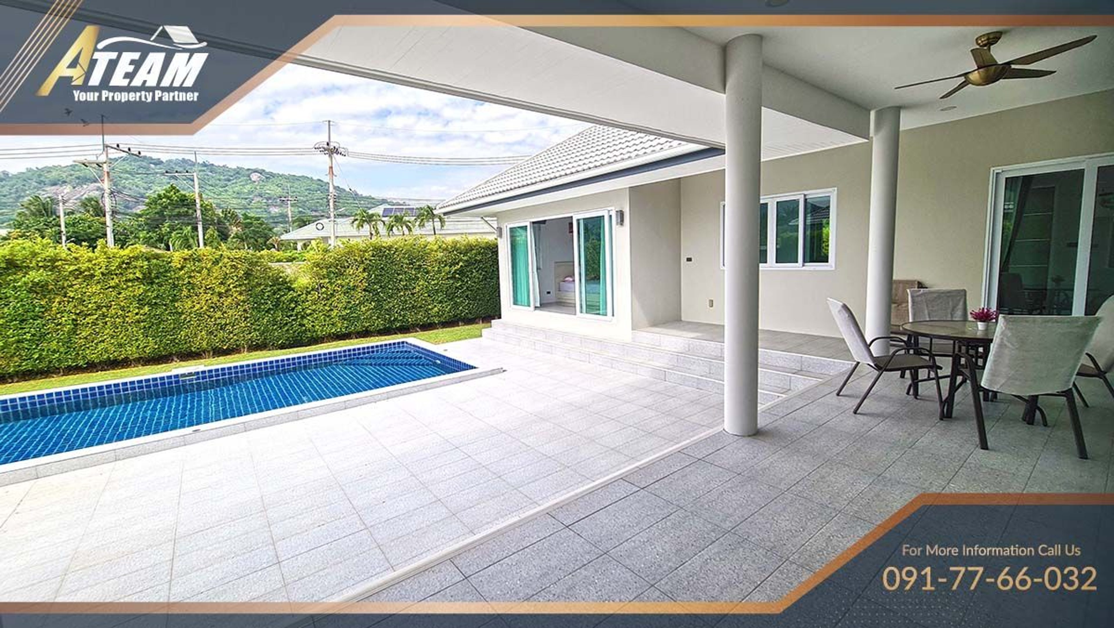 3 bed pool villa with mountain view Khao Tao, Hua Hin thumbnail 9