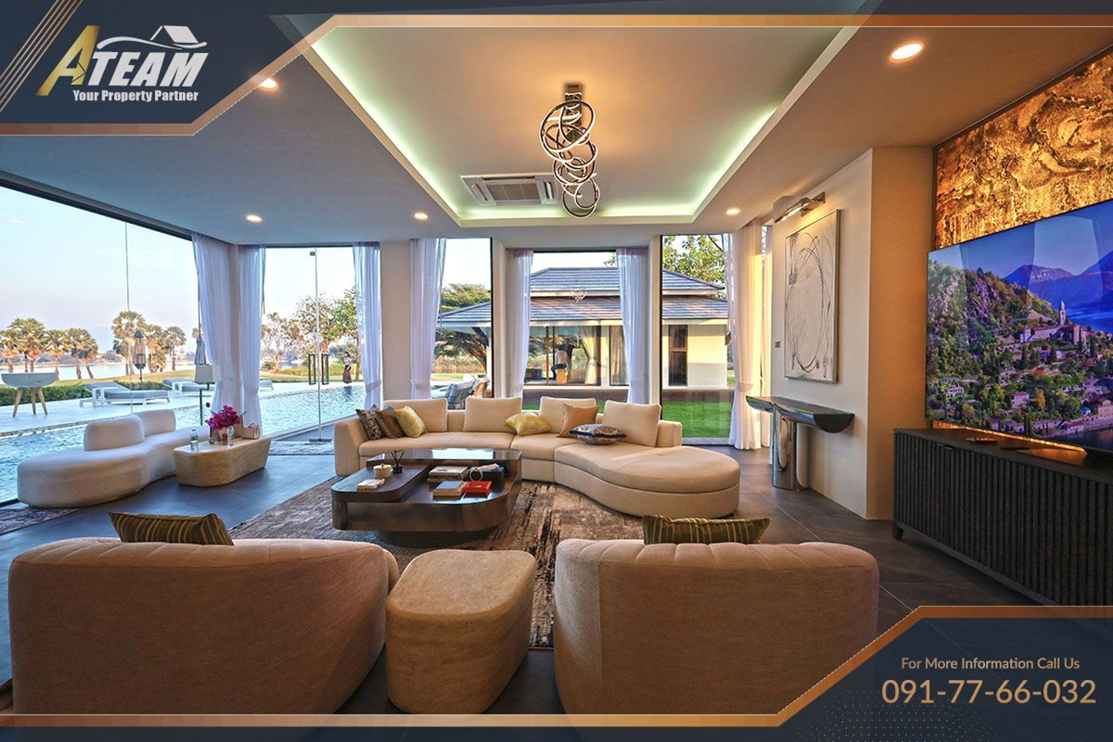  4-Bedroom, 5-Bathroom Luxury Pool Villa at Palm Hills Golf Course thumbnail 2