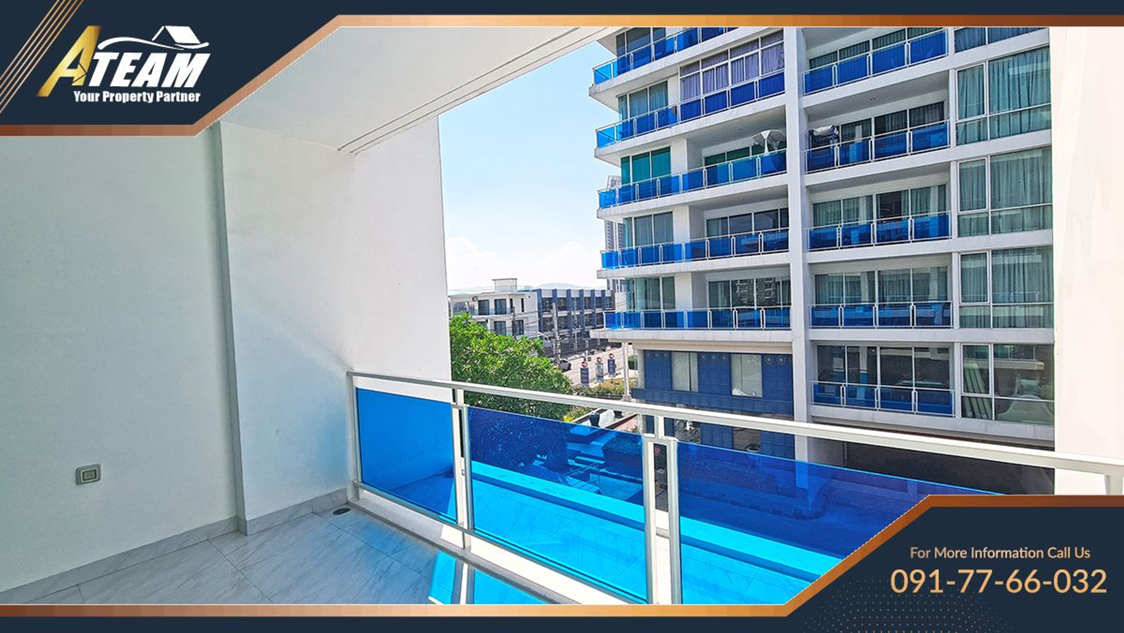 2 Bedrooms 2 Bathrooms (Extra Corner) | 93.65 sqm | Pool View thumbnail 3