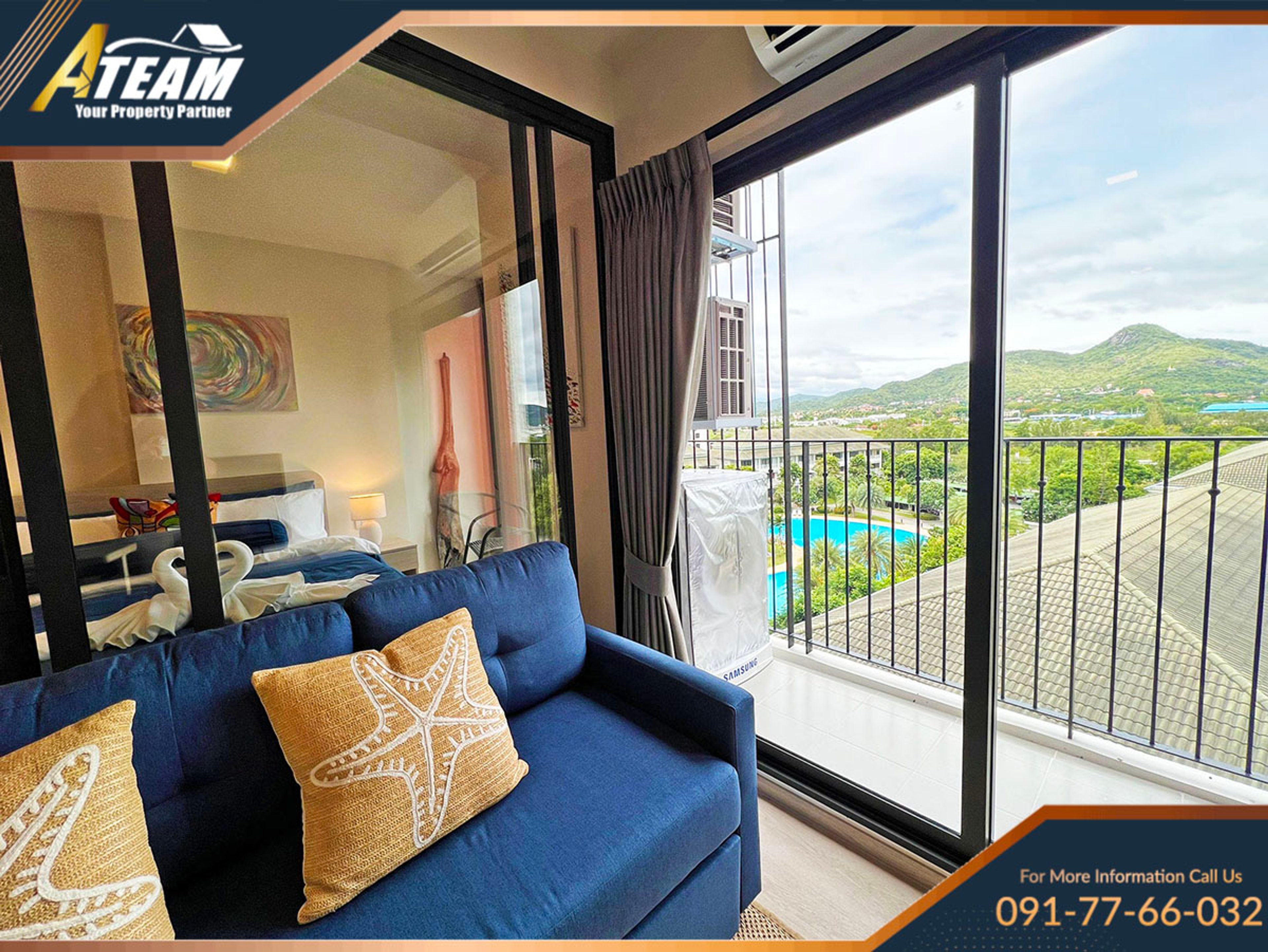 1 bedroom condo on top floor at Cabanas Hua Hin for rent thumbnail 2