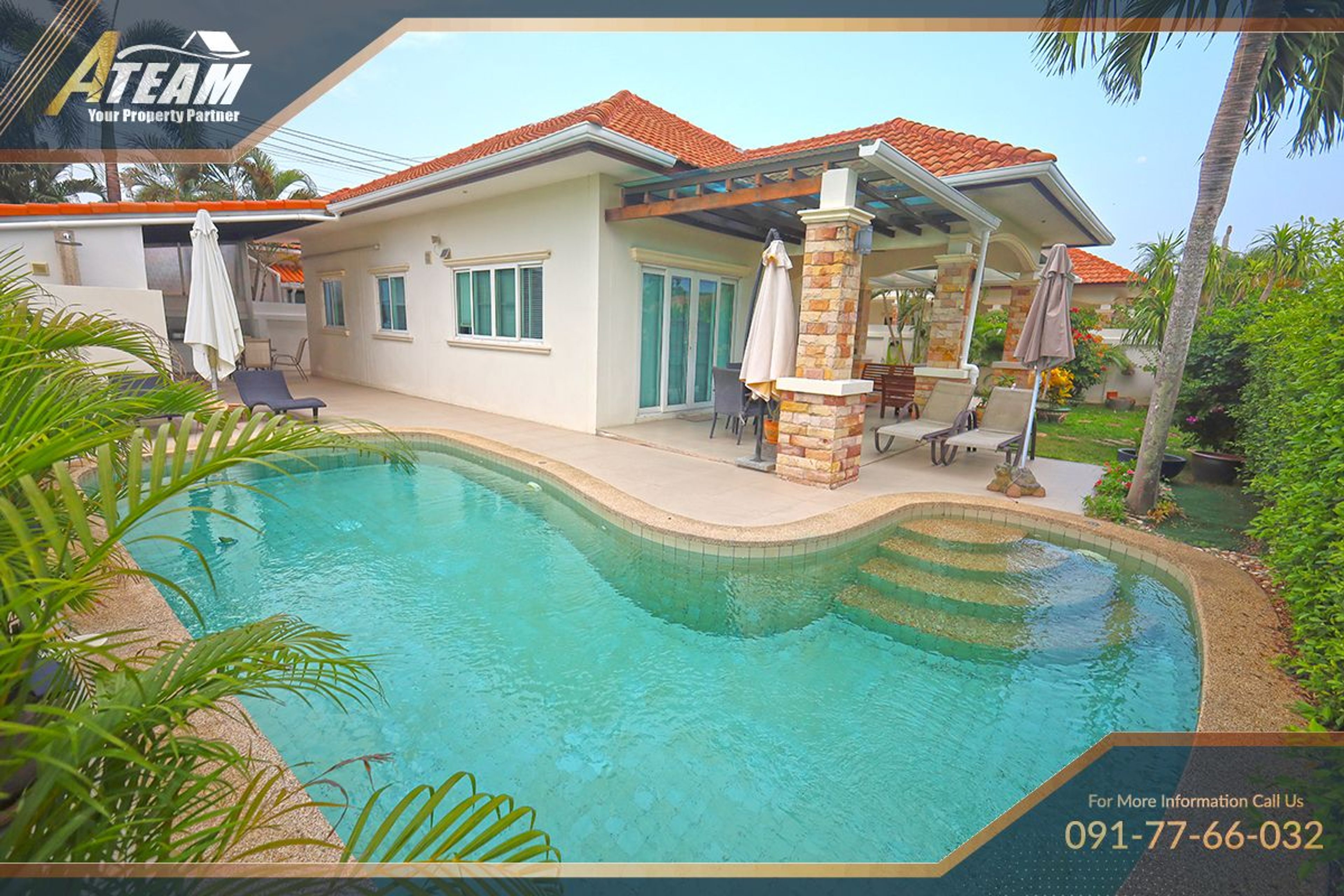 Corner 3-Bedroom Pool Villa for Sale – Orchid Paradise Homes, Hua Hin