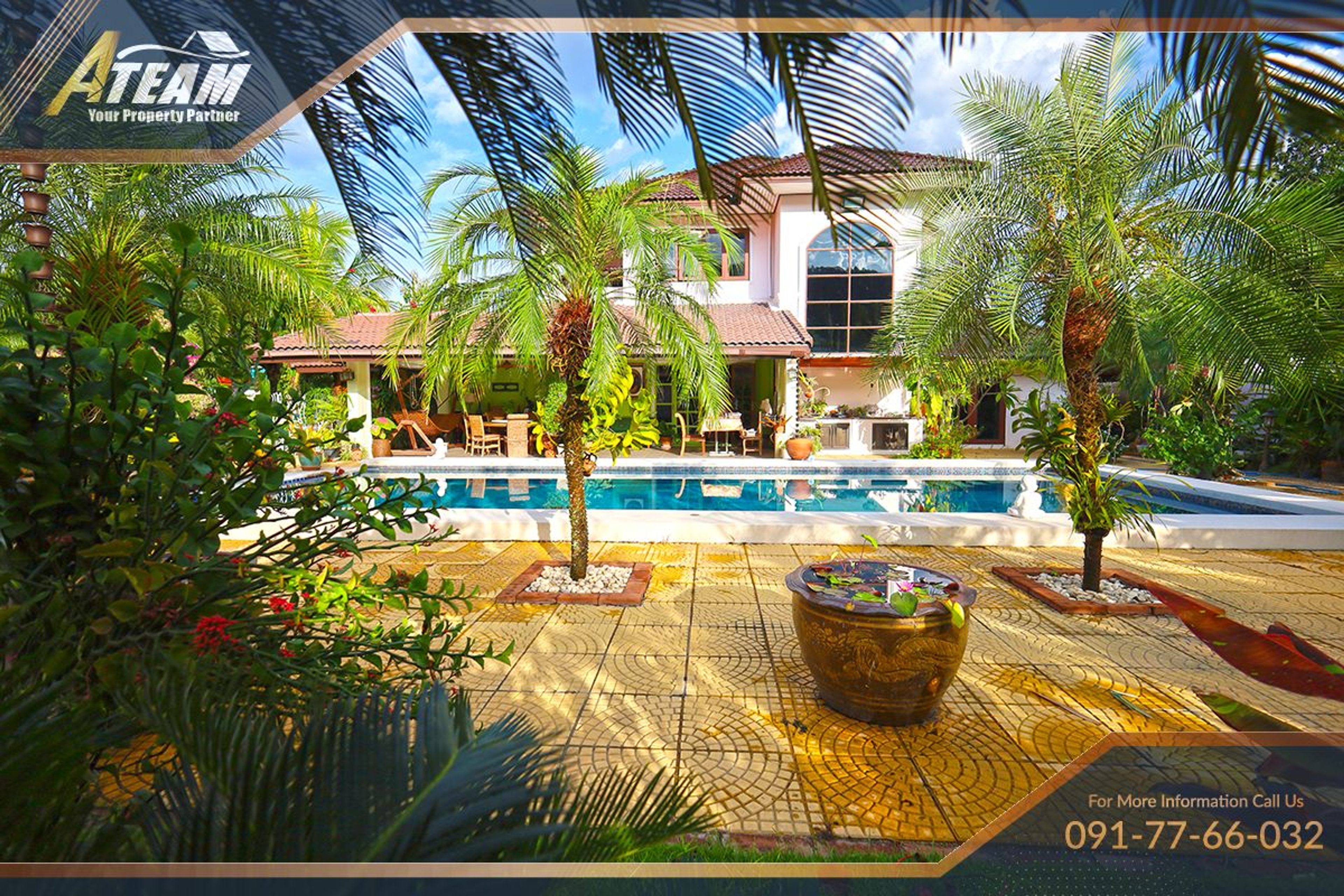 Unique Mansion on 1 Rai with incredible tropical  garden thumbnail 71