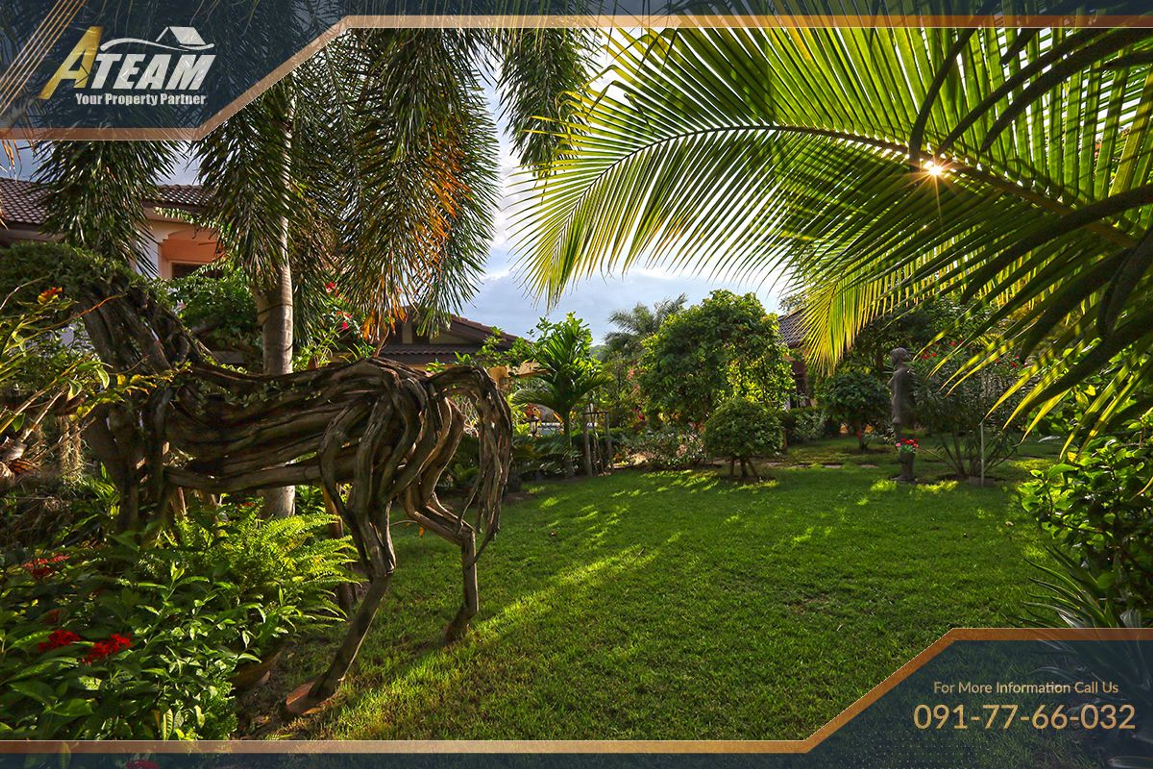 Unique Mansion on 1 Rai with incredible tropical  garden thumbnail 47