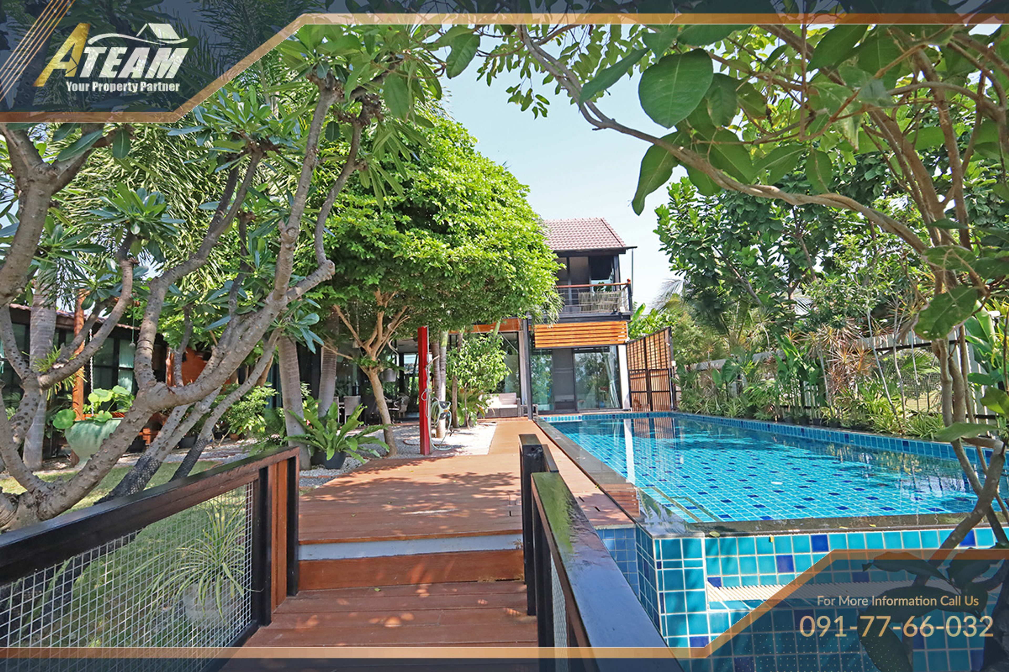 Villa única de 5 quartos com piscina junto ao rio em Pak Nam Pran thumbnail 4