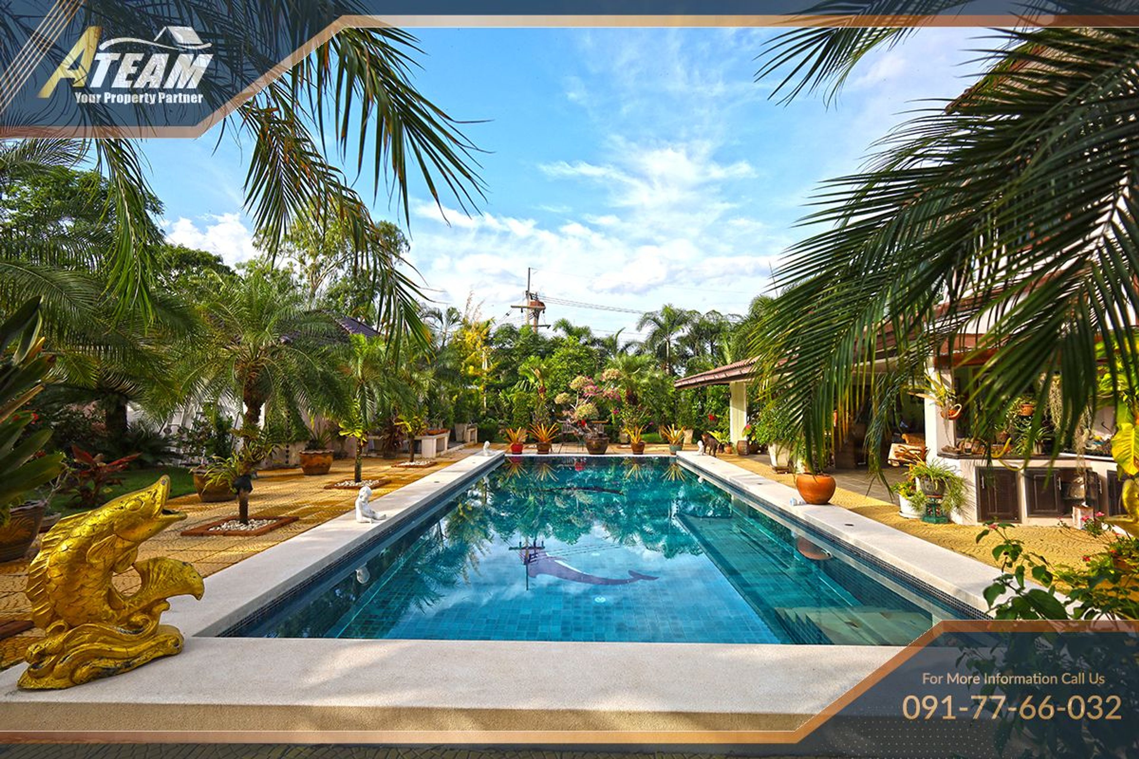 Unique Mansion on 1 Rai with incredible tropical  garden thumbnail 67