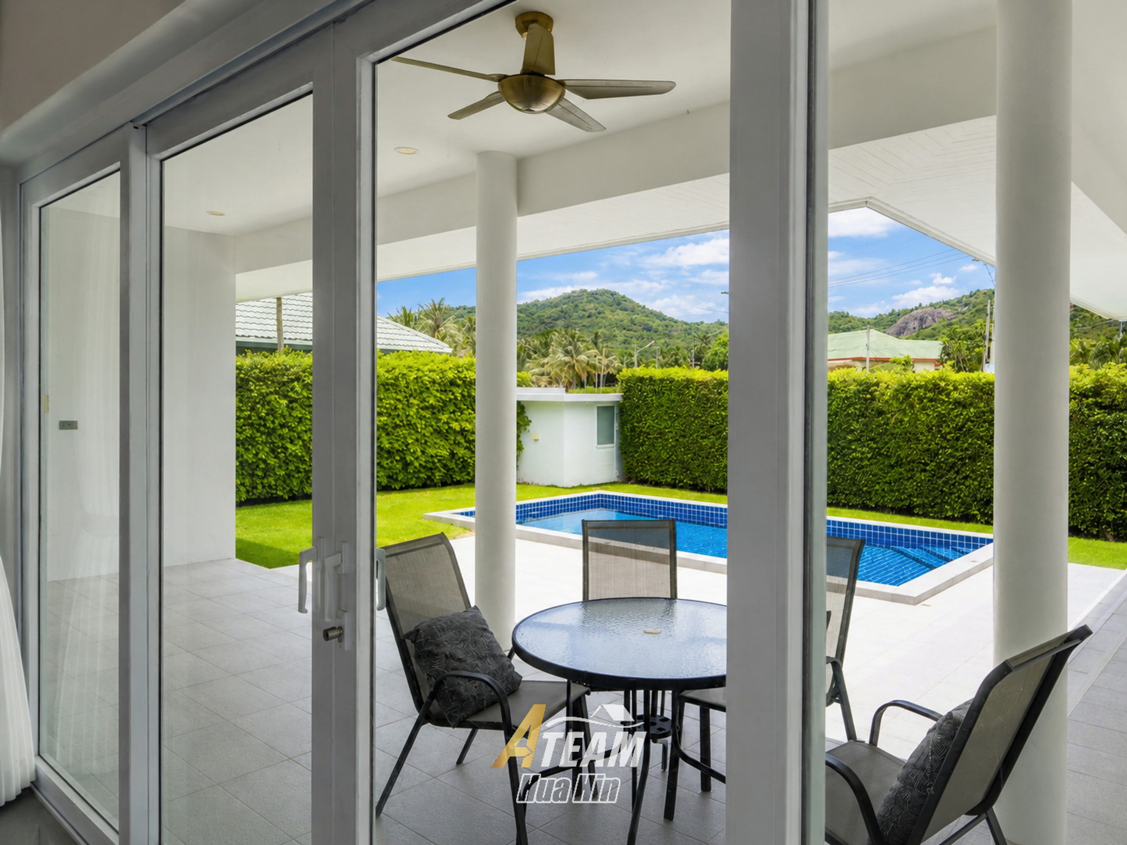 For rent 3 bed pool villa with mountain view Khao Tao, Hua Hin thumbnail 6