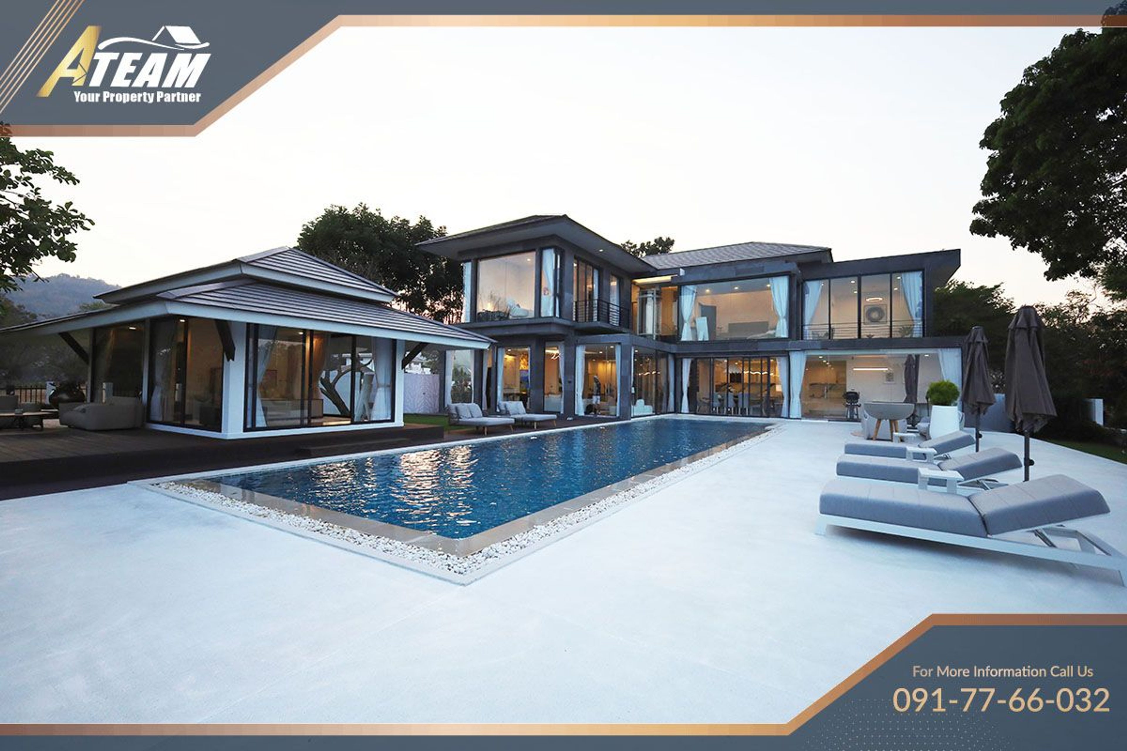  4-Bedroom, 5-Bathroom Luxury Pool Villa at Palm Hills Golf Course thumbnail 3