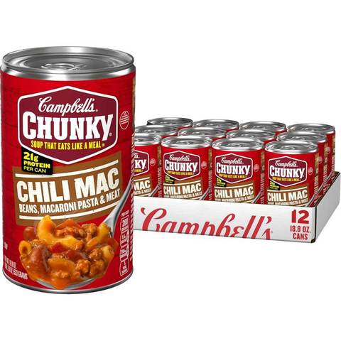 12-Pack Campbell's Chunky Chili Mac, 18.8 oz.