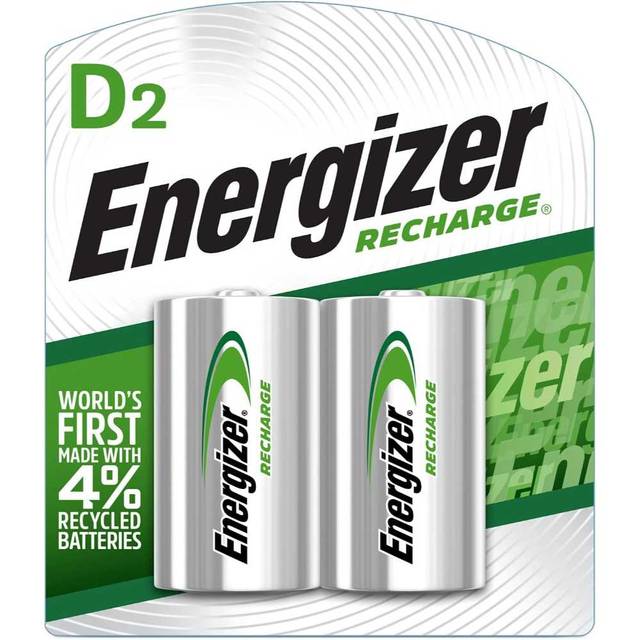 2-Pack Energizer Rechargeable D Batteries