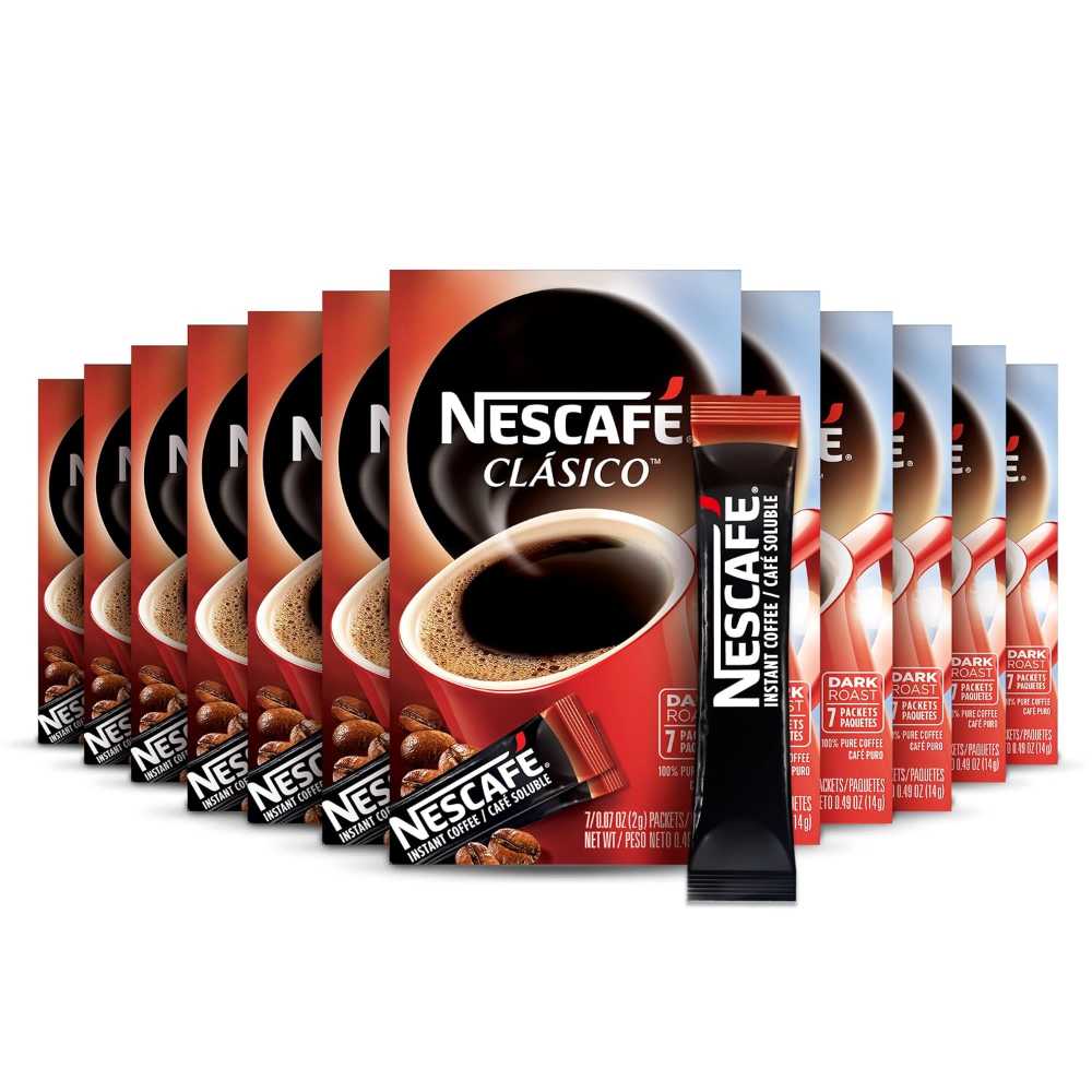 336-Pack NESCAFE CLASICO Dark Roast Instant Coffee Packets