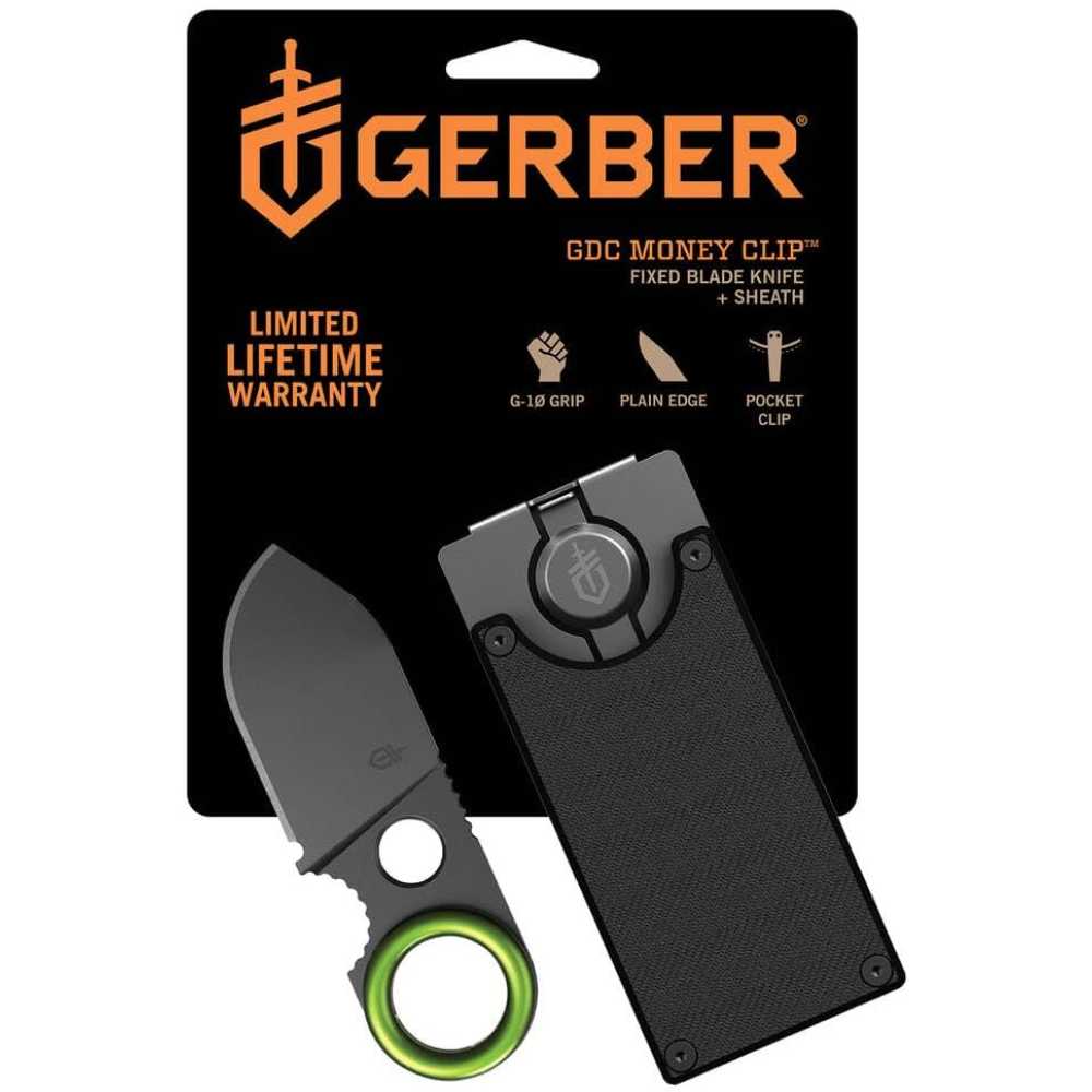 Gerber GDC Money Clip w/ Built-In Fixed Blade Knife