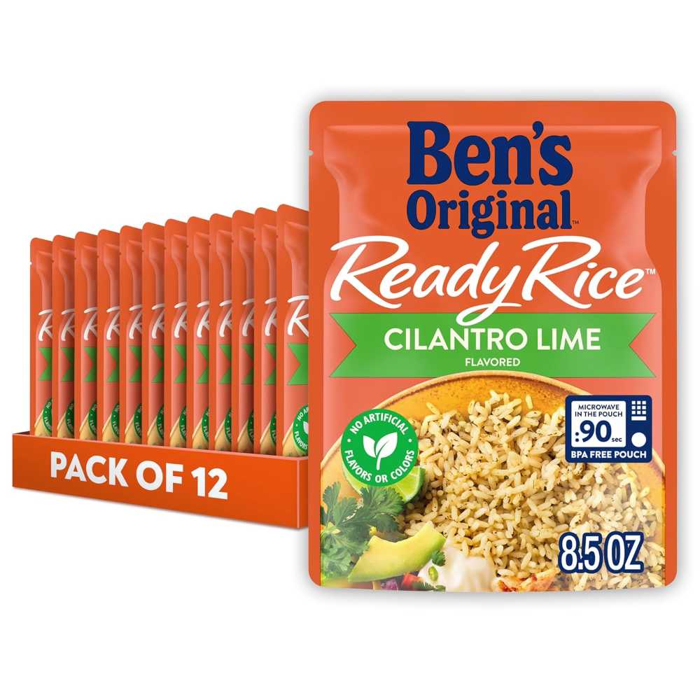 12-Pack Ben's Original Cilantro Lime Ready Rice, 8.5 oz.