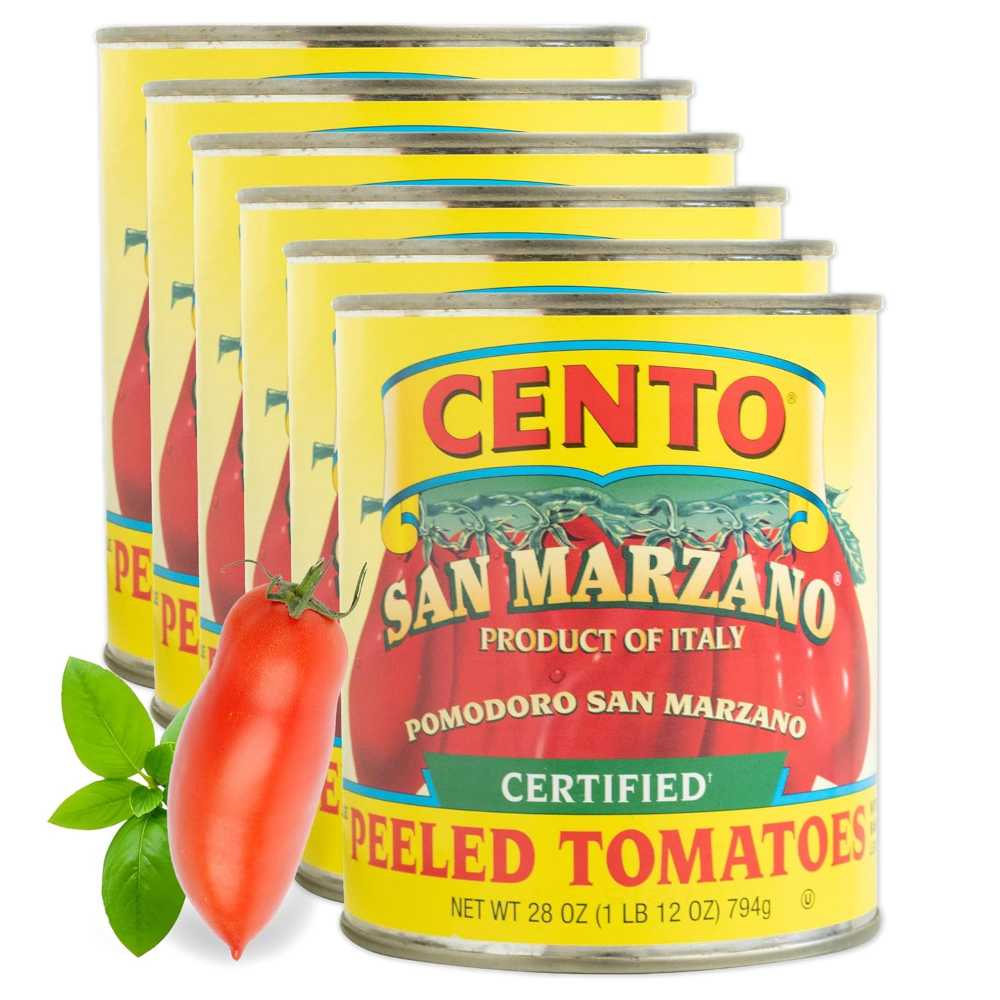 6-Pack Cento Certified San Marzano Whole Peeled Plum Tomatoes, 28 oz.