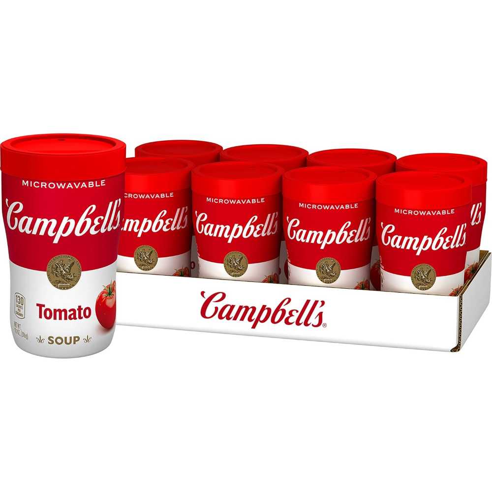 8-Pack Campbell's Classic Tomato Sipping Soup Microwavable Cup, 11.1 oz.