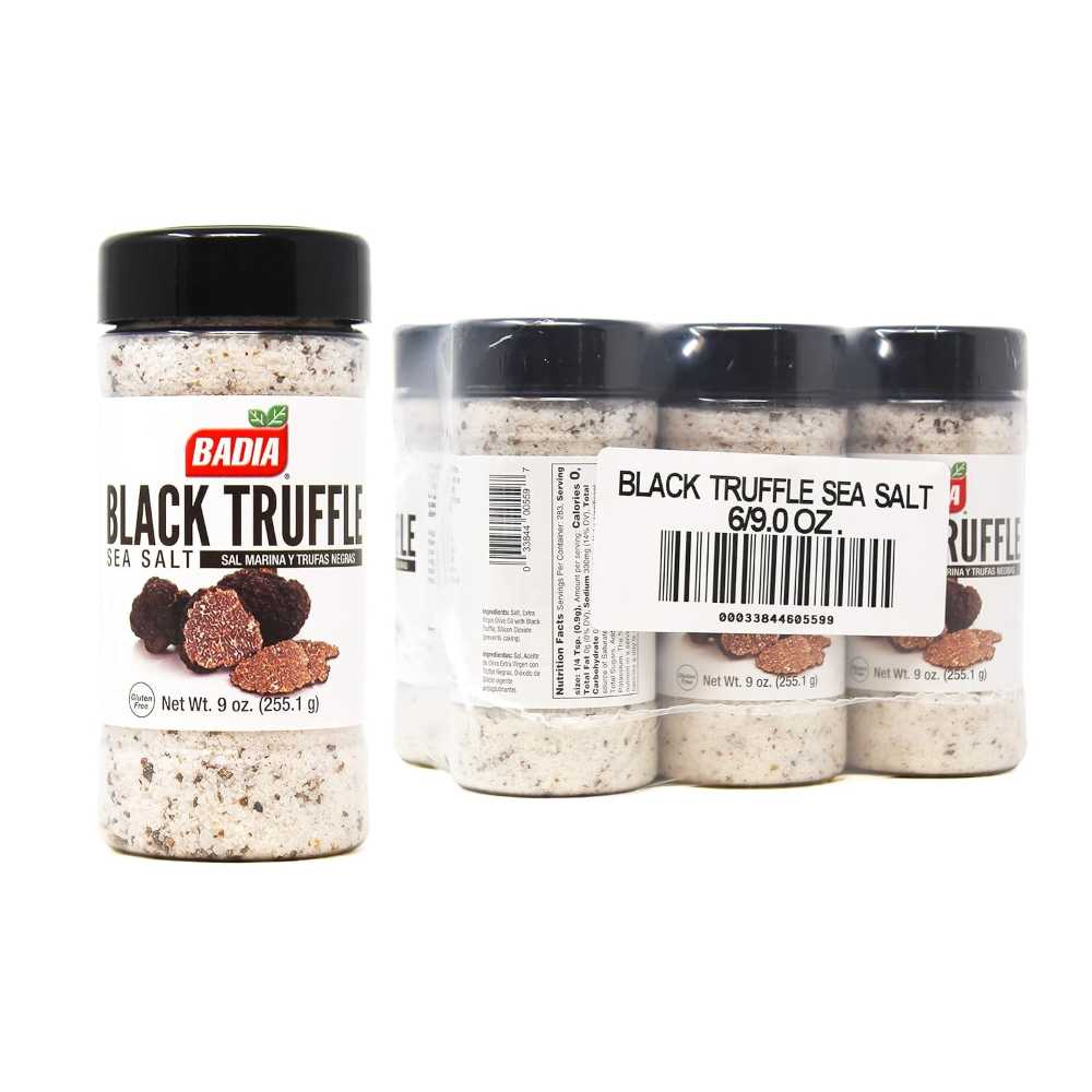 6-Pack Badia Black Truffle Sea Salt, 9 oz.