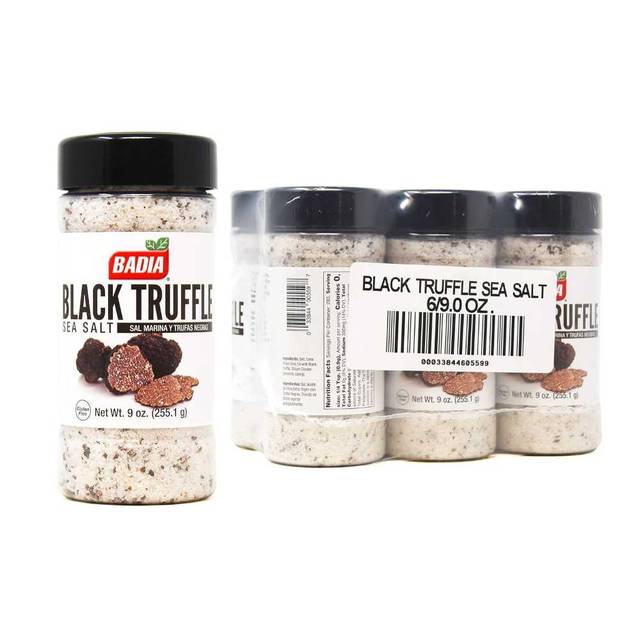 6-Pack Badia Black Truffle Sea Salt, 9 oz.