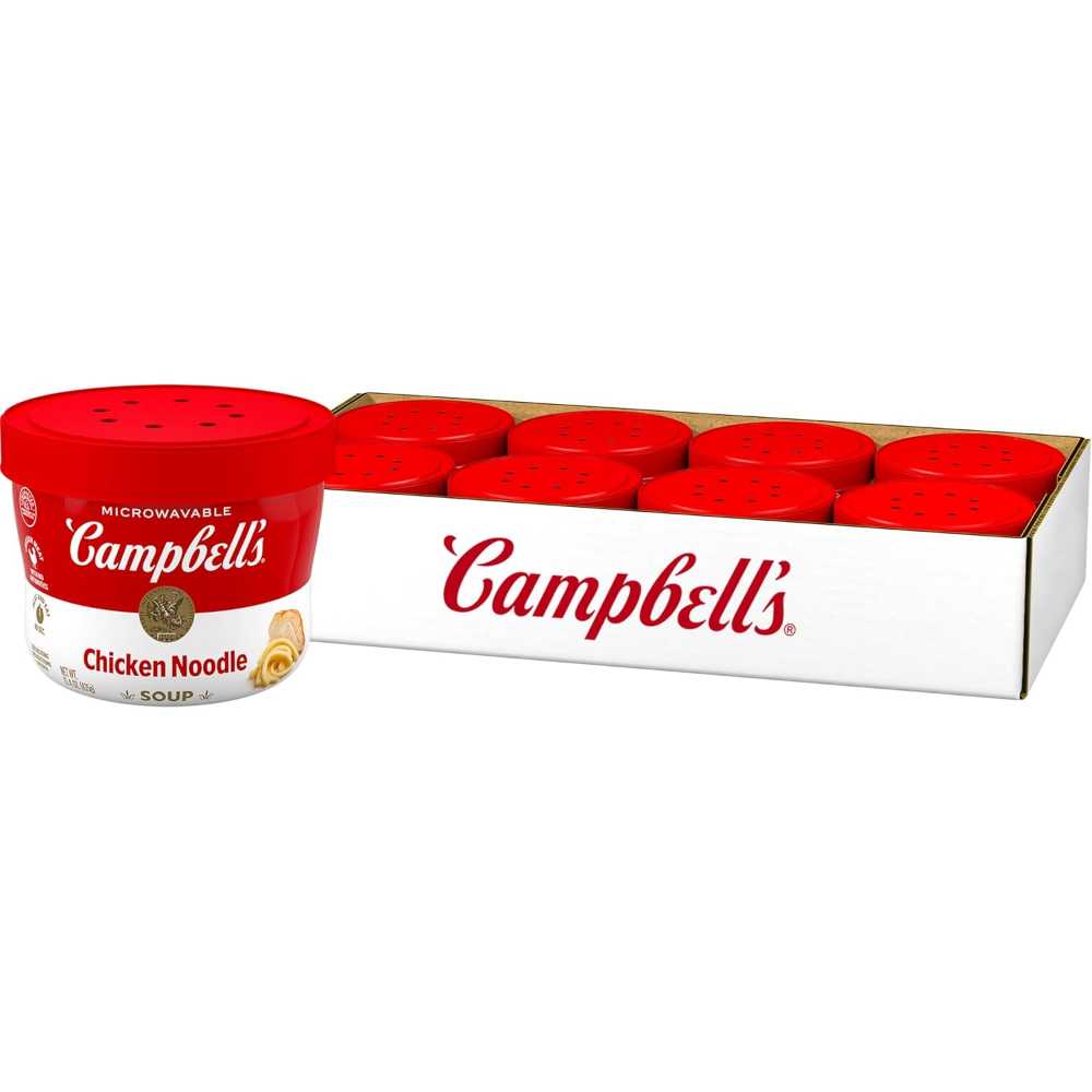 8-Pack Campbell's Chicken Noodle Soup Microwave Bowl, 15.4 oz.