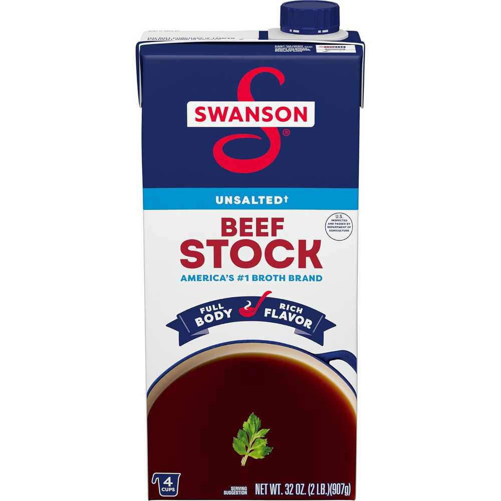 Swanson Unsalted Beef Stock, 32 oz.