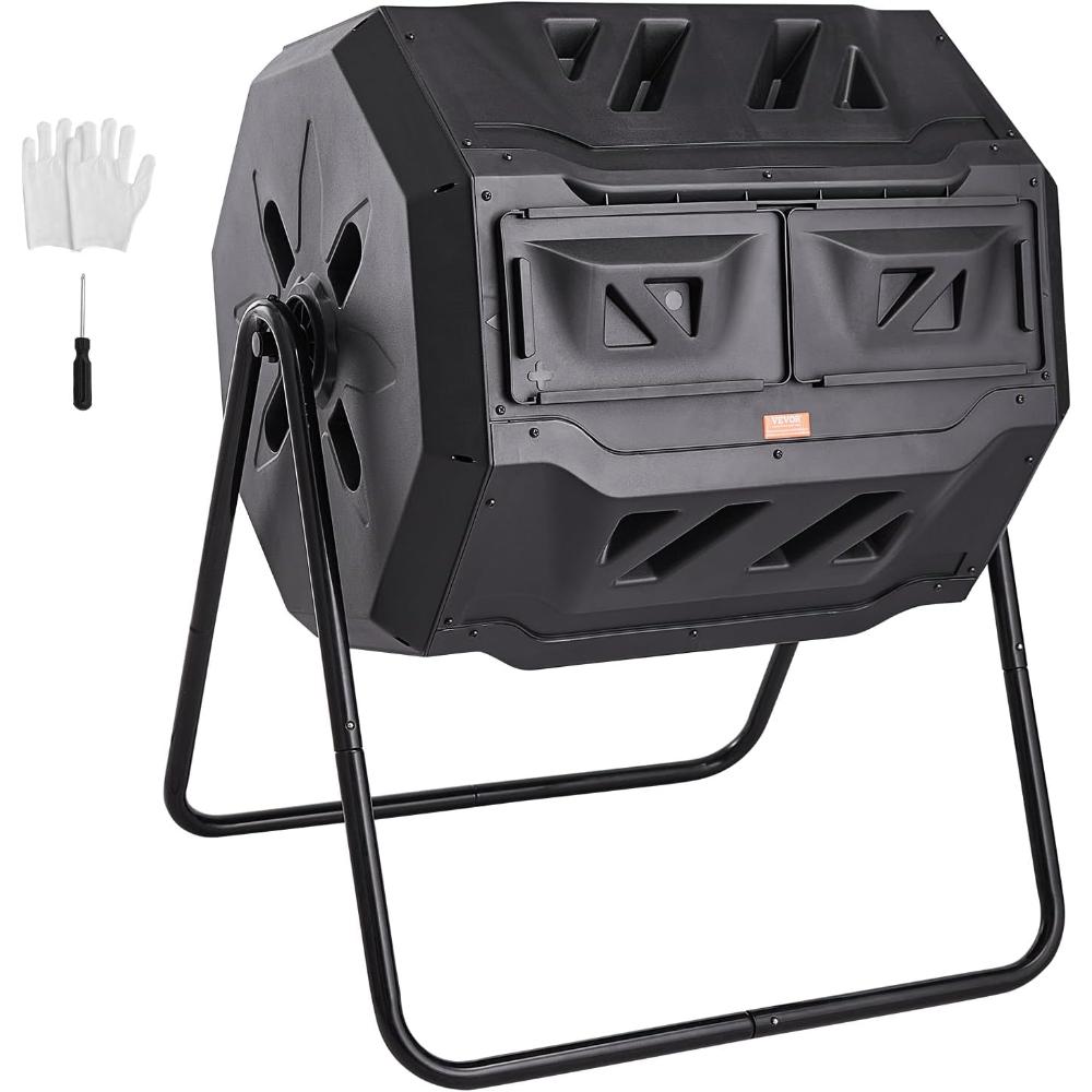 Vevor 43-Gallon Dual Chamber Composting Tumbler
