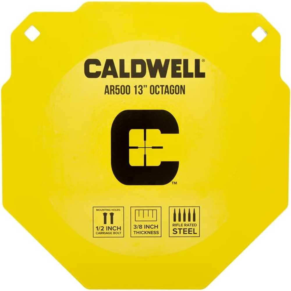 Caldwell 13" Octagon 3/8" AR500 Steel Target