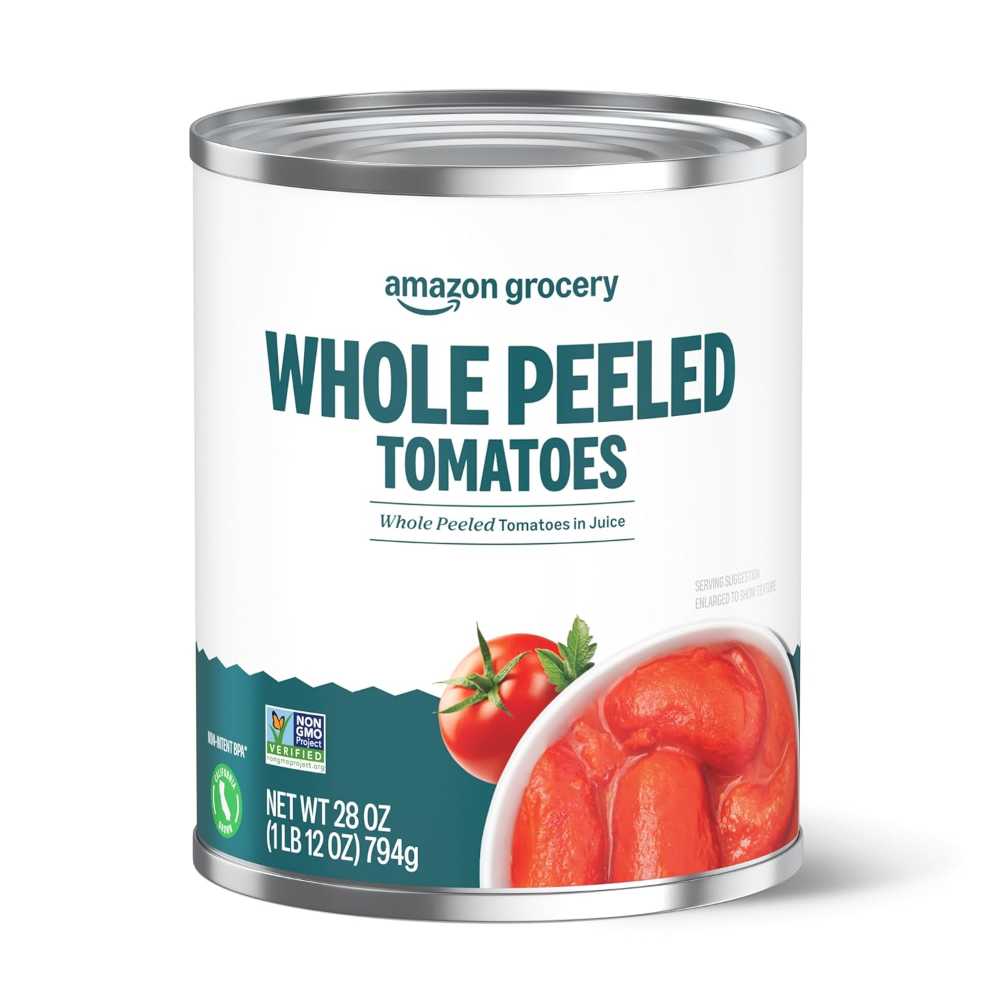 Amazon Grocery Whole Peeled Tomatoes, 28 oz.