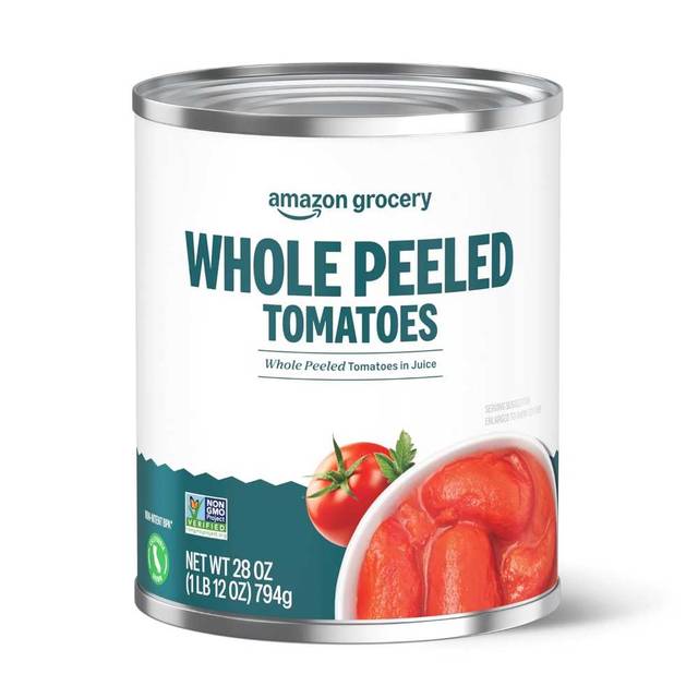 Amazon Grocery Whole Peeled Tomatoes, 28 oz.