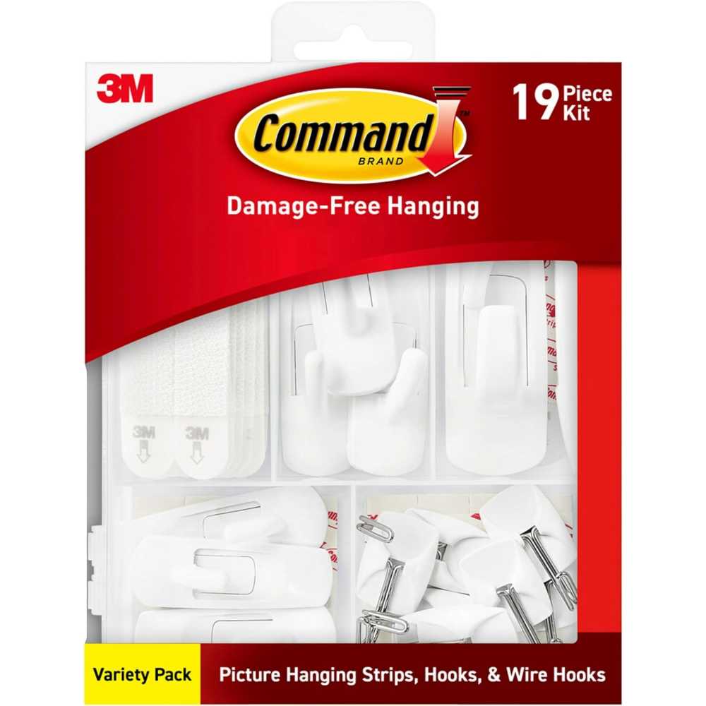 Command 19-Piece Utility Hanging Hooks & Strips Variety Pack