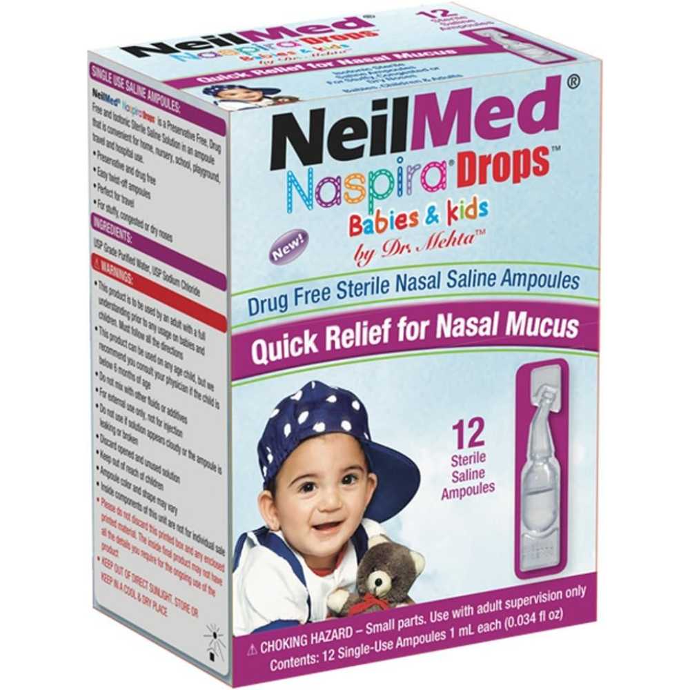 12-Pack NeilMed Naspira Drops Saline Ampoules