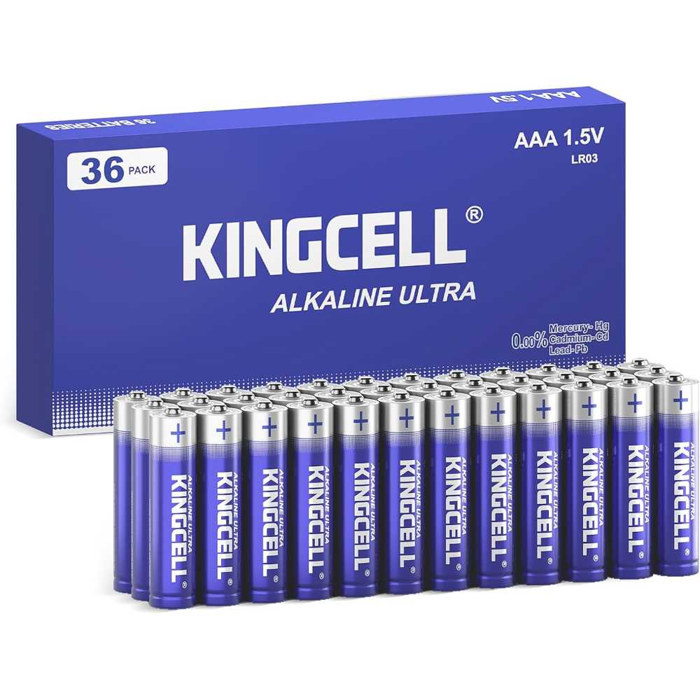 36-Pack KingCell Alkaline AAA Batteries