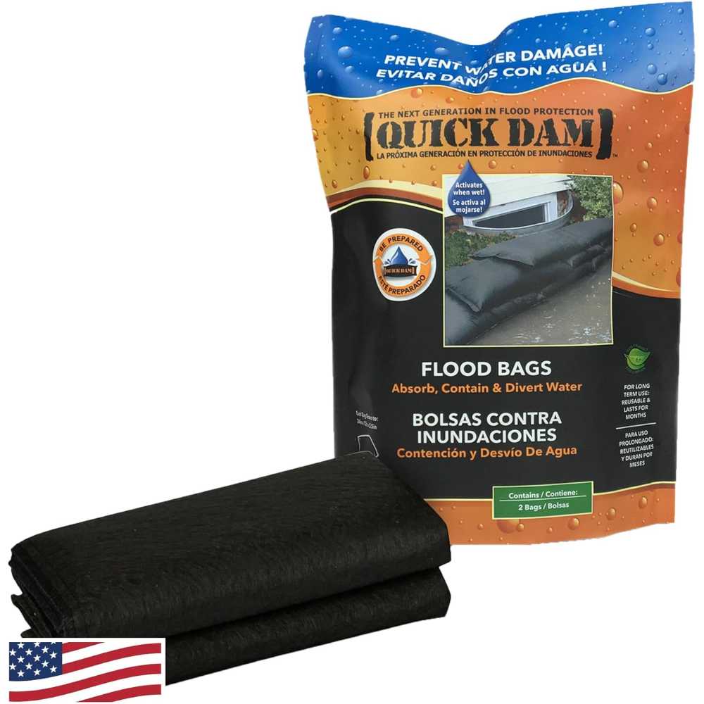 2-Pack Quick Dam Water Activated Flood Bags (2' x 1')