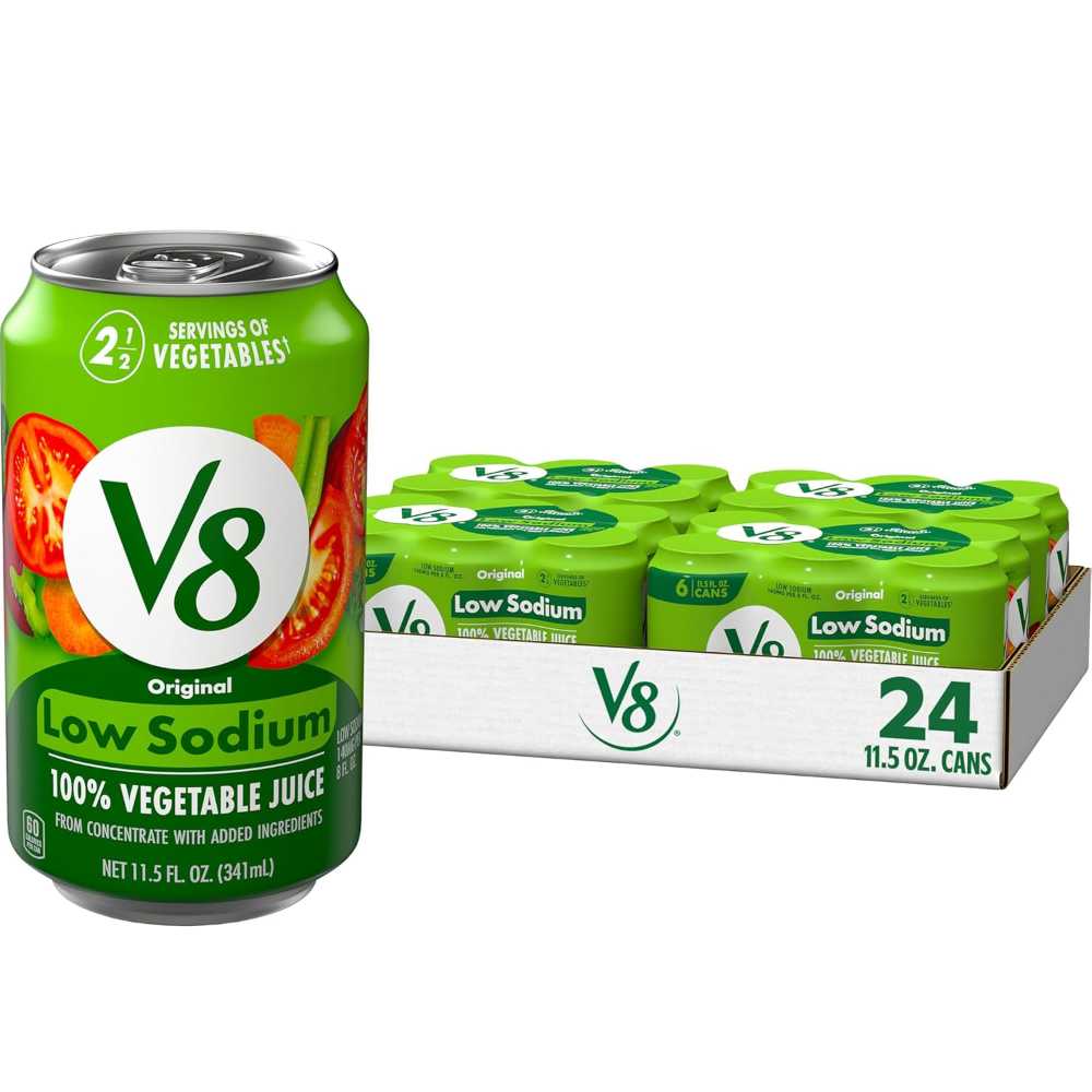 24-Pack V8 Original 100% Vegetable Juice, 11.5 oz. (Low Sodium)