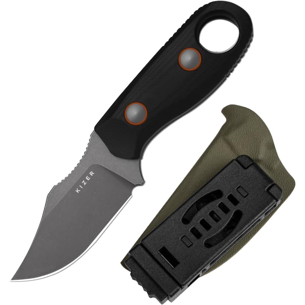 Kizer Beaver 2 2.75" Fixed Blade Knife w/ Kydex Sheath