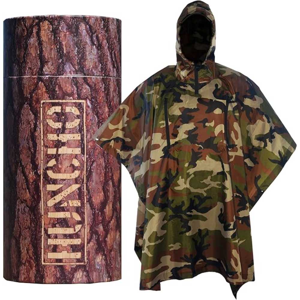 Huncho Premium Camo Hunting Ventilated Rain Poncho