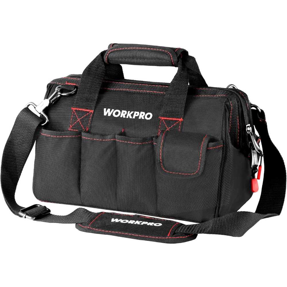 WORKPRO 12" Close-Top Wide-Mouth Storage Tool Bag