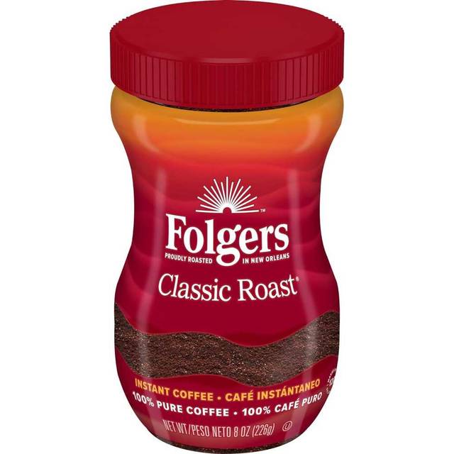Folgers Classic Roast Instant Coffee, 8 oz.