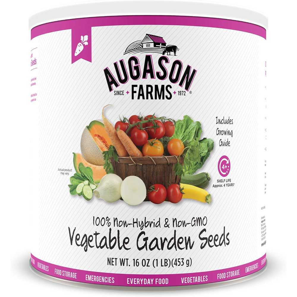 Augason Farms 13-Variety Vegetable Garden Seeds #10 Can