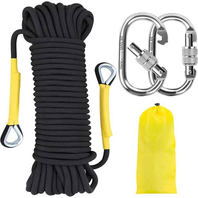 NTR 64' Static Climbing Rope w/ 2x Carabiners