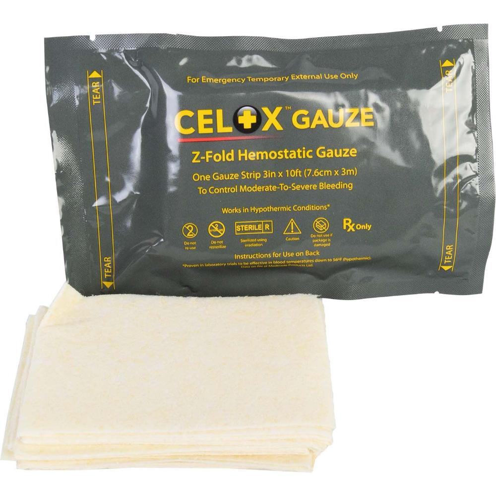 Celox Z-Fold Hemostatic Gauze, 10'