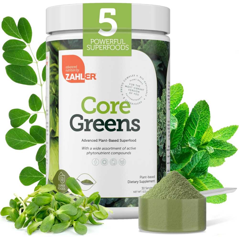 Zahler Core Greens Superfood Powder, 12.2 oz. (Spearmint)