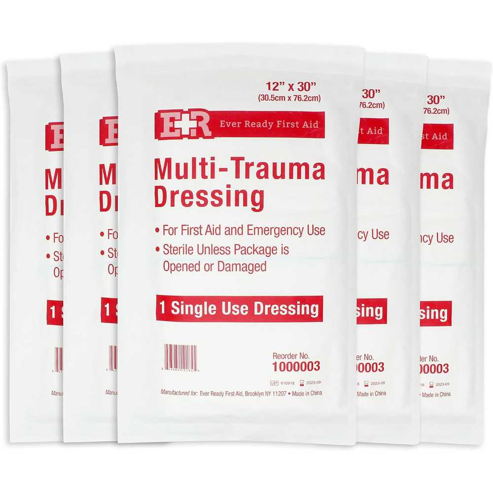 5-Pack Eveready 12” x 30” Multi-Trauma Sterile Dressing