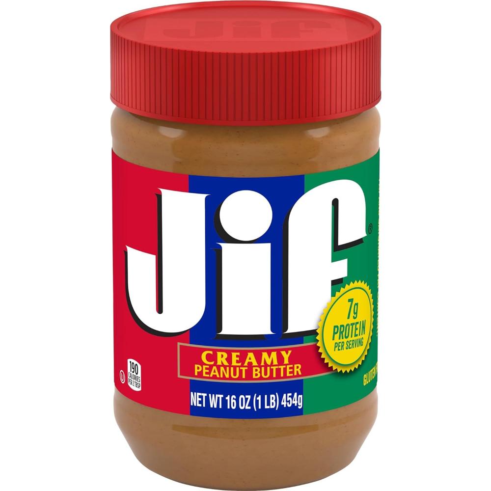 6-Pack Jif Creamy Peanut Butter, 16 oz.