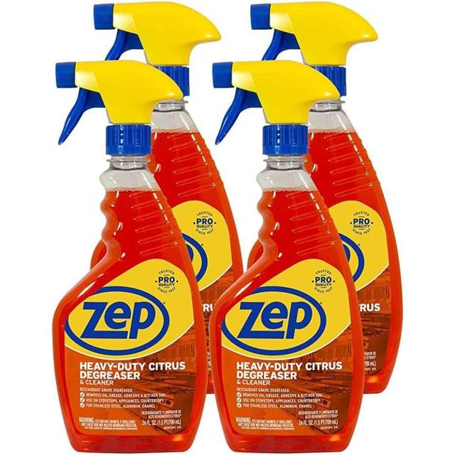 4-Pack Zep Heavy-Duty Citrus Cleaner Spray Bottle, 24 oz.