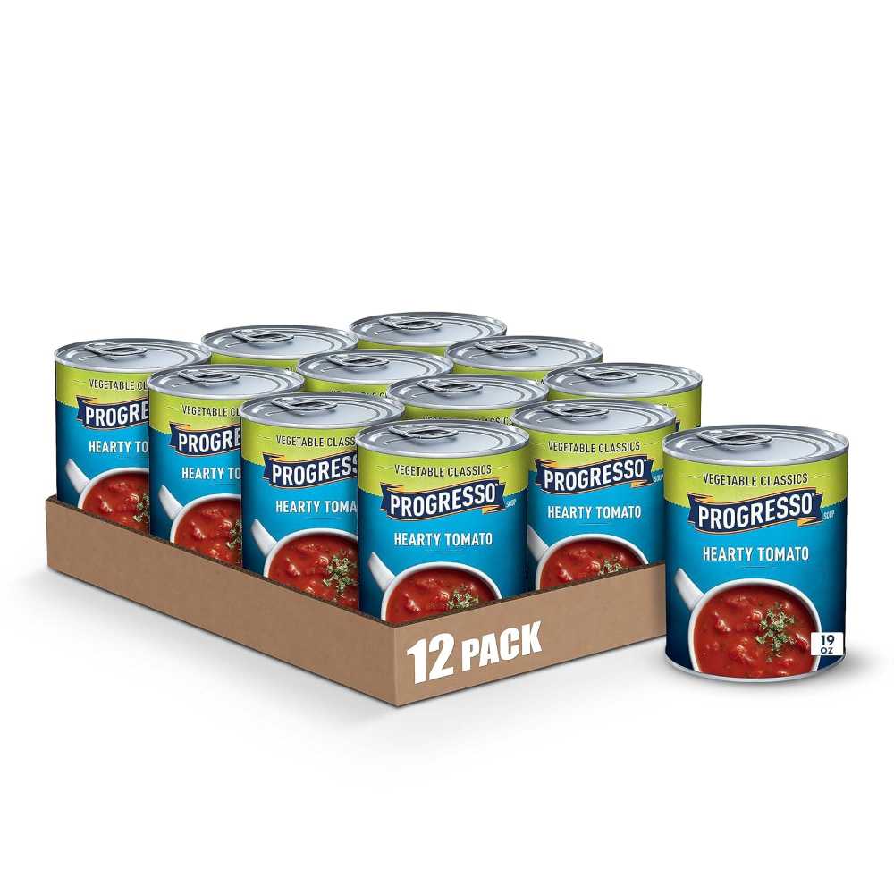 12-Pack Progresso Vegetable Classics Hearty Tomato Soup, 19 oz.
