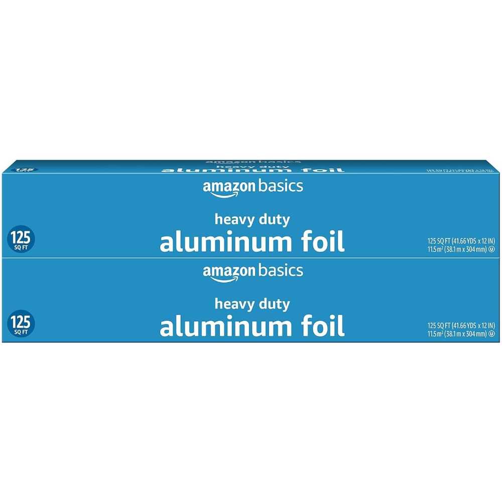 2-Pack Amazon Basics Heavy Duty Aluminum Foil (125 Sq. Ft.)