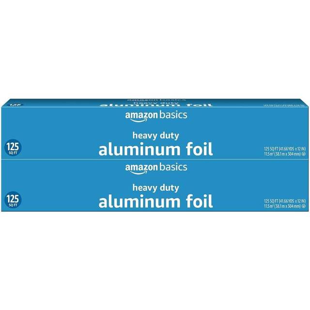 2-Pack Amazon Basics Heavy Duty Aluminum Foil (125 Sq. Ft.)
